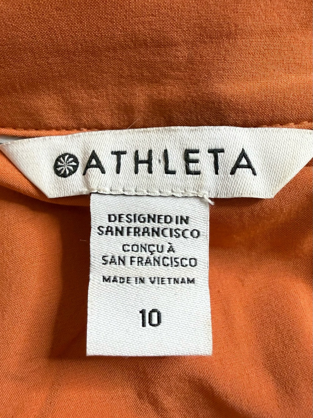 Athleta Terracotta Zip Front Romper Golf Travel Tennis Size 10 - Picture 8 of 15